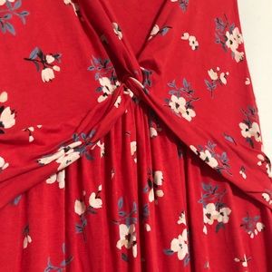 Red Floral Dress
